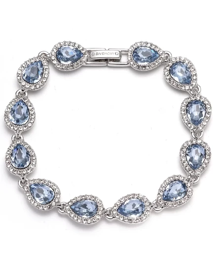 Женский браслет givenchy crystal flex позолоченный с кубическим цирконием, синий
