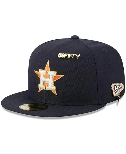 Мужская кепка New Era 59FIFTY Houston Astros с пинами, темно-синяя