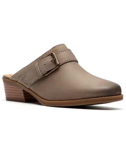 Женские шлепанцы-слипоны Danyelle Mist от Clarks коричнево-бежевого цвета