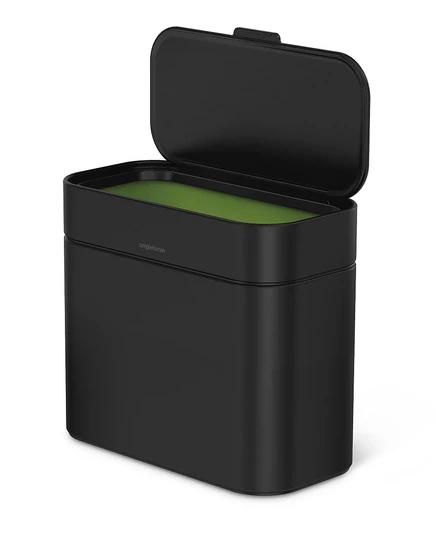 Круглое ступенчатое мусорное ведро для ванной комнаты Simplehuman объемом 4,5 литра с мягко закрывающейся крышкой