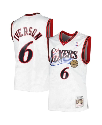 Мужская баскетбольная майка Mitchell & Ness Allen Iverson, белая