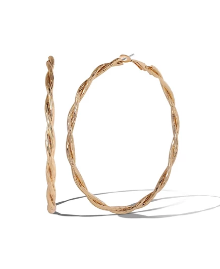 Серьги-кольца Jessica Simpson Light Twist из золота