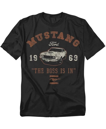 Унисекс футболка Mustang The Boss Is In, черная
