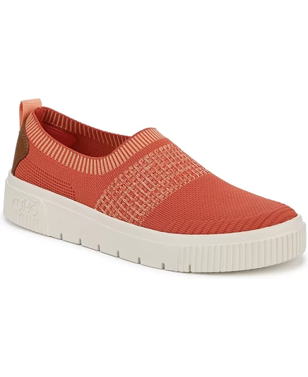  Женские кроссовки-слипоны Vista с круглым носком orange paprika knit fabric