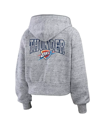 Женская толстовка с капюшоном на молнии Heather Grey Oklahoma City Thunder в крапинку от Erin Andrews от Erin Andrews. heather gray