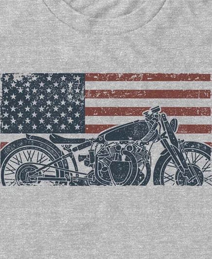 Универсальная мужская футболка с коротким рукавом American Moto от Additude athletic heather