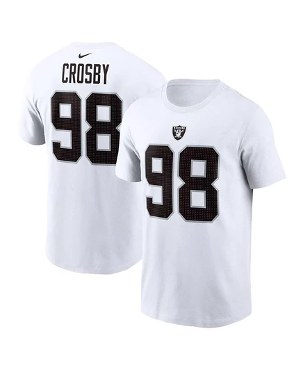 Мужская футболка Nike Maxx Crosby White с именем и номером игрока Las Vegas Raiders white