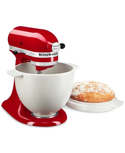 Керамическая хлебная чаша KitchenAid KSM2CB5BGS с крышкой, серая