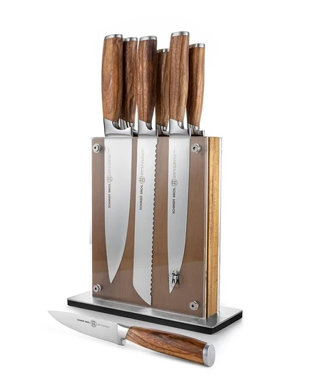 Набор ножевых блоков Schmidt Brothers Zebra Wood из 7 предметов
