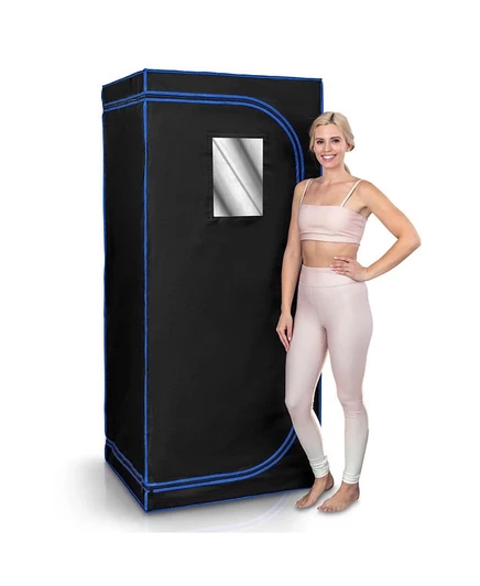 Домашняя инфракрасная сауна SereneLife Detox с раскладным креслом, черная
