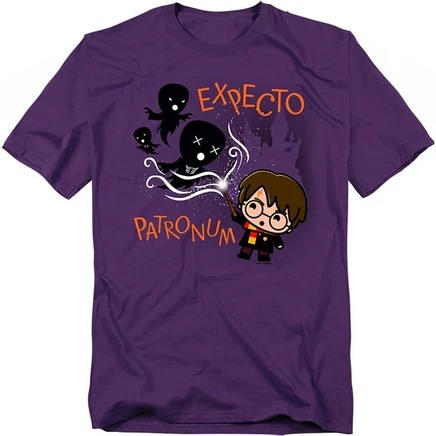 Мужская футболка Expecto Patronum от Гарри Поттера фиолетового цвета