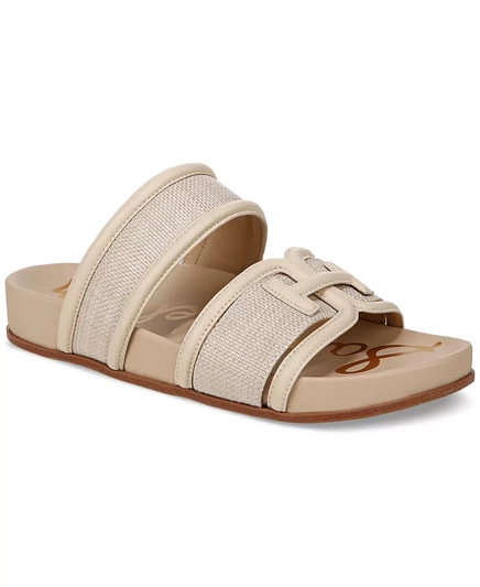 Женские босоножки на скользящей стельке Sam Edelman с эмблемой Rowan light natural/linen