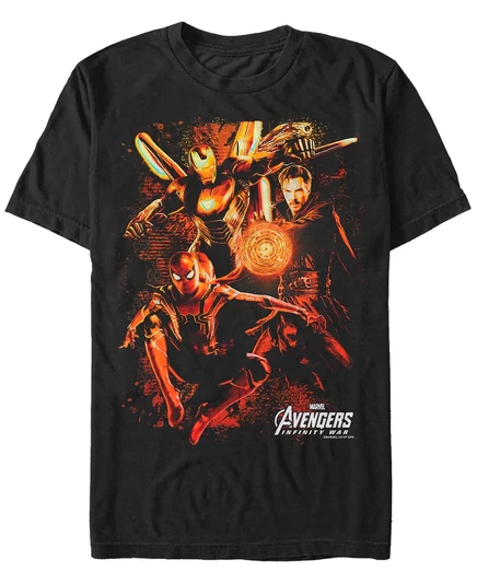 Мужская футболка Marvel Avengers Infinity War Earths Mighty Warriors с коротким рукавом black
