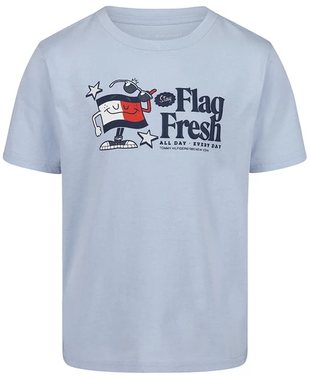 Детская футболка для мальчиков Tommy Hilfiger Flag Fresh, синяя