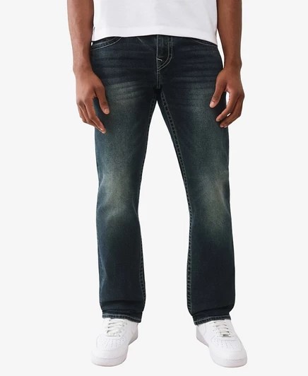 Мужские джинсы True Religion Ricky прямого кроя, синие