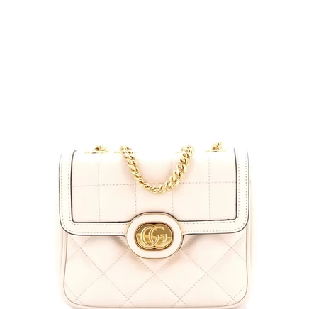 Женская сумка Pre-Owned Gucci Mini Deco, кожаная, белая