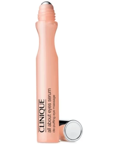 Сыворотка для массажа глаз Clinique All About Eyes™, снимающая отечность, 0,5 жидких унций, без цвета