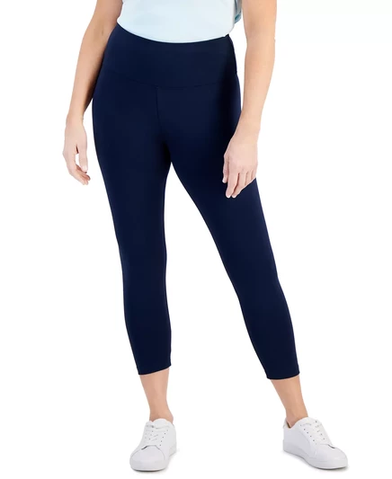  Миниатюрные укороченные леггинсы с высокой посадкой, созданные для Macy's  industrial blue