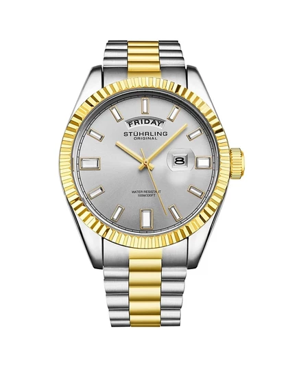 Мужские часы Stuhrling Statesman 4070, 42 мм, серебристые