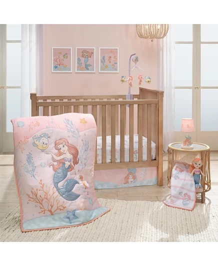 Детское постельное белье Bedtime Originals 3 предмета «Русалочка», розовое