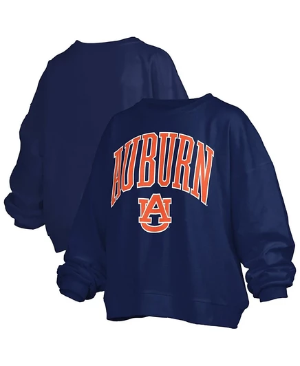 Женская толстовка Pressbox Janise Auburn Tigers оверсайз, темно-синяя