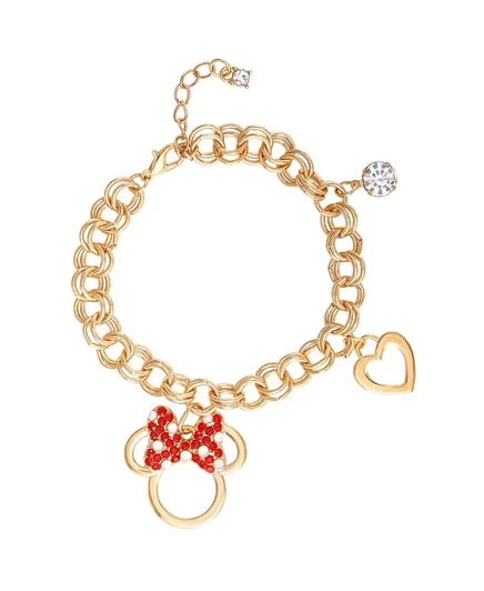 Браслет Disney Minnie Mouse с бантом, 7″+1″, золотистый