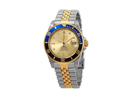 Мужские часы Invicta 29181 Pro Diver с автоматическим золотым циферблатом и 3 стрелками, позолоченные