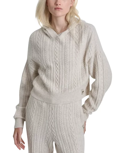 Женский пуловер кабельной вязки DKNY cortdo heather