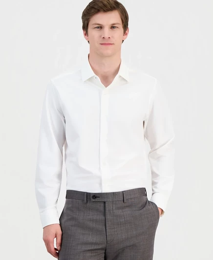 Мужская рубашка Dylan Park Slim Fit стрейч, белая
