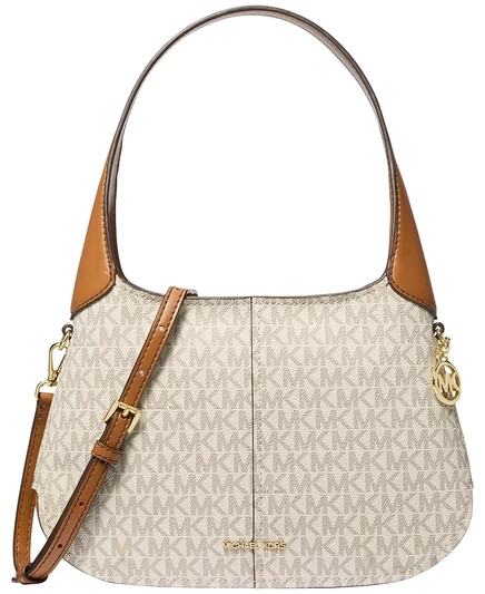 Женская сумка через плечо Michael Kors Alice Signature, белая