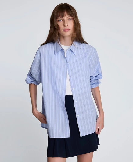 Женская рубашка Kenneth Cole в полоску, синяя