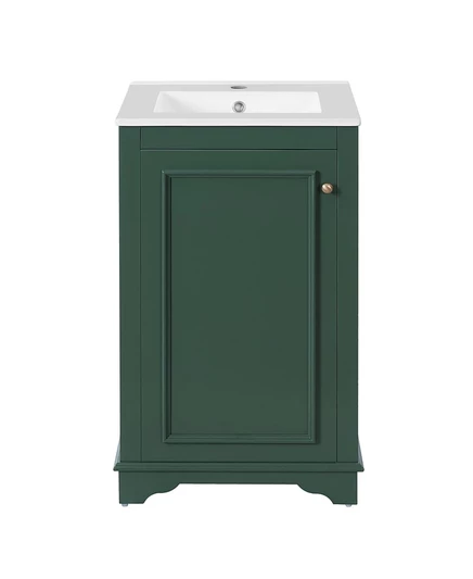 Тумба для ванной CASAINC 51 см с керамической раковиной, зеленая