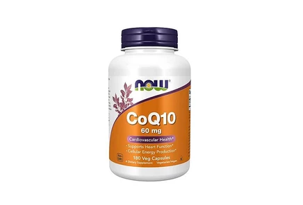 NOW Foods CoQ10 , 60 мг,180 капсул белого цвета