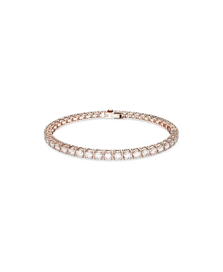 Женский браслет Swarovski Matrix теннисный, розовый