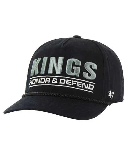 Брендовая мужская черная кепка Los Angeles Kings OHT с регулируемой посадкой