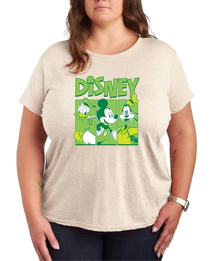 Женская футболка Hybrid Apparel Plus с принтом Donald Duck, бежевая