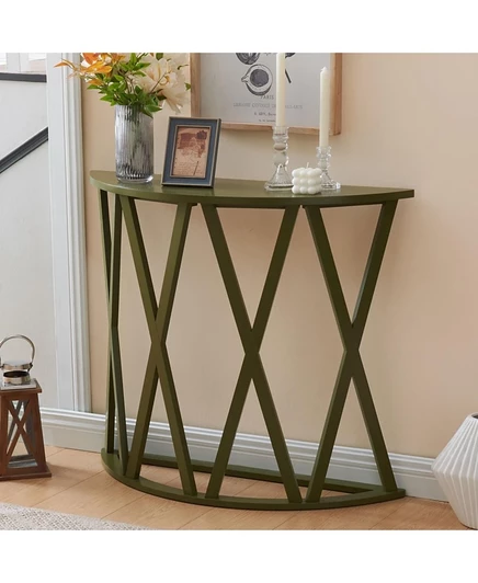 Консольный столик Kings Brand Furniture Vienna - Полукруглый боковой журнальный столик для гостиной, спальни