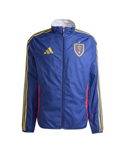 Мужская куртка Adidas Real Salt Lake реверсивная, сине-белая