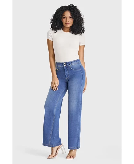 Женские джинсы Freddy N.O.W Denim с высокой талией и широкими штанинами blue