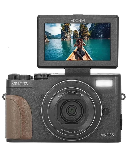 Цифровая камера Minolta MND35 64 МП 4K Wi‑Fi, черная