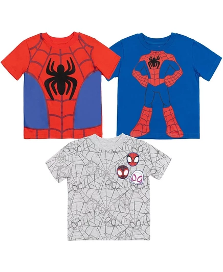 Мальчиковая футболка spidey and his amazing friends 3 шт., разноцветная