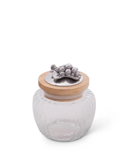 Стеклянная банка Arthur Court Canister, серебристая