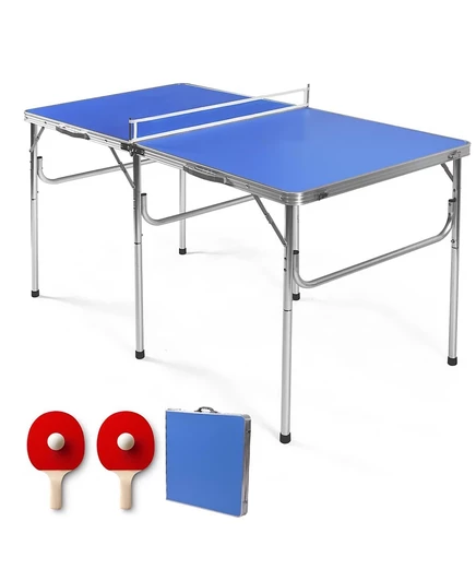 Настольный теннисный стол Costway 60″ складной, синий