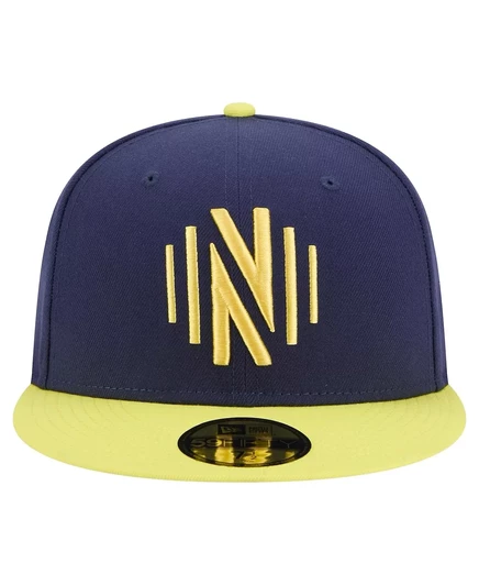 Мужская приталенная шляпа New Era темно-синего цвета Nashville SC 2025 Kickoff 59 размера 