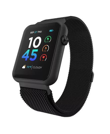  Умные часы Air 4 Унисекс с черным сетчатым браслетом из цинкового сплава Smartwatch 41 мм black