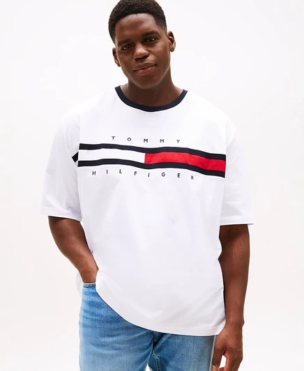 Мужская футболка Tommy Hilfiger Tino с логотипом, белая