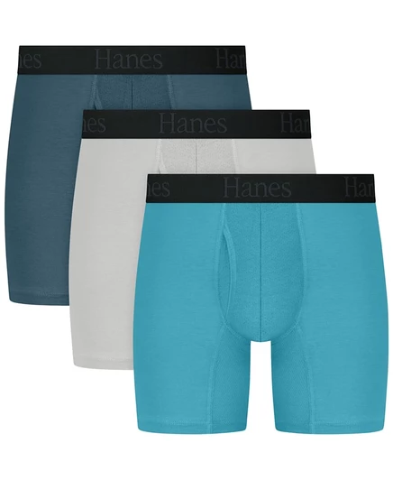 Мужские трусы-боксеры Hanes Ultimate Comfort в ассортименте из 3-х комплектов.