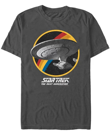 Мужская футболка с коротким рукавом Star Trek U.S.S. Enterprise Ncc-1701-D charcoal