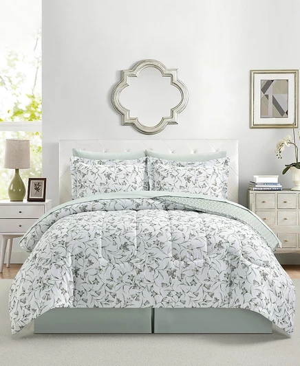Комплект для спальни Macy's Kathryn Botanical 8 предметов, зеленый