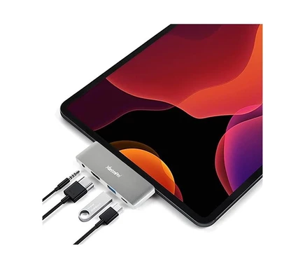Xtrempro USBC-4HMUPD 3,5-мм адаптер-концентратор USB C для Ipad Pro 4-В-1 Mini Hub с разъемом для зарядки наушников Hdmi 4K Pd белый